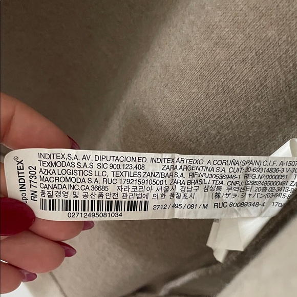 Zara Taupe Open Front Coat - Picture 3 of 3